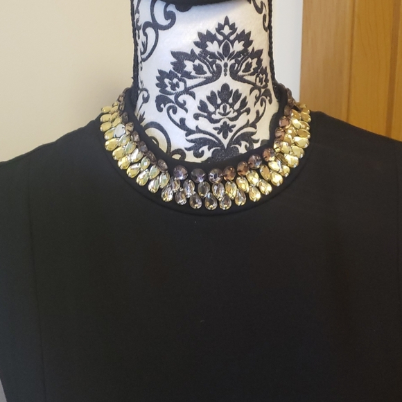 H&M sleeveless dress with rhinestones in black. - Picture 2 of 4